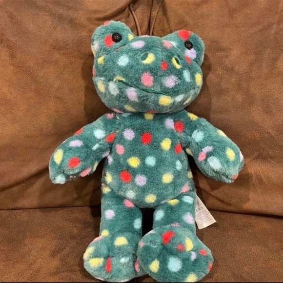 Build-A-Bear Jolly Green Frog Christmas Plush Stuffed...
